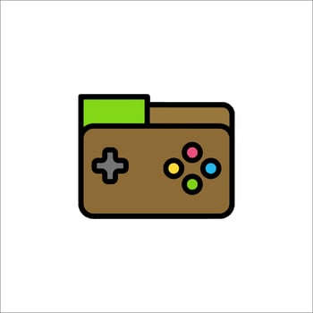 A game controller icon on a white background vector