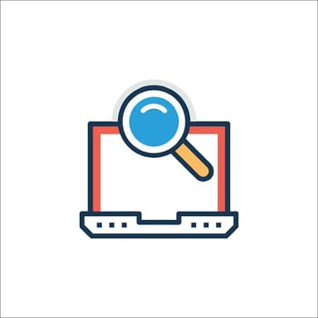 Magnifying glass icon on white background vector