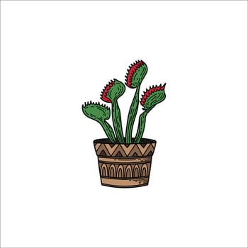 Venus plant hand drawn illustration artwork vector