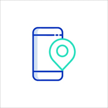 Mobile app icon illustration vector