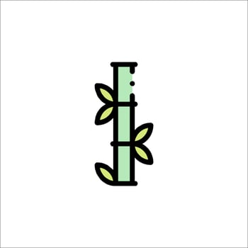 Bamboo plant icon illustration vector