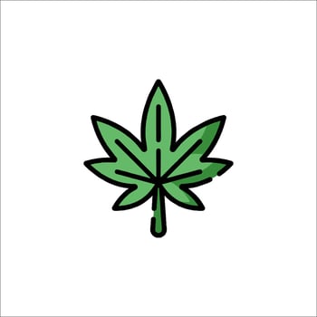 A marijuana leaf icon on a white background vector