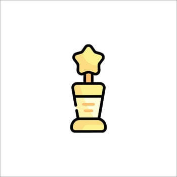 A star on a trophy icon vector