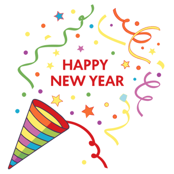 Joyous New Year Celebration with Party Elements png