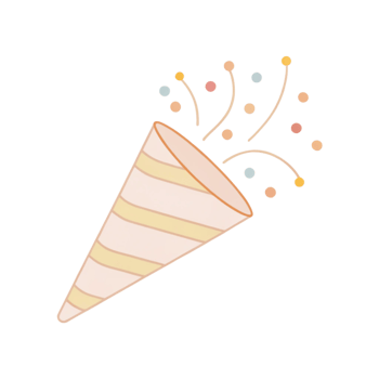 Colorful Party Horn Celebrating Special Moments png