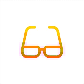 a pair of glasses on a white background vector