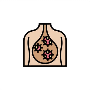 a chest with a virus on it vector