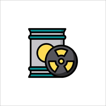 A can of radioactive waste icon vector