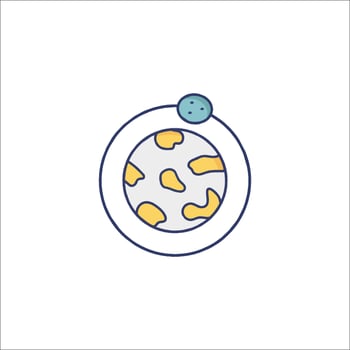 A blue and yellow plate with food on it vector