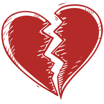 Broken Heart Representing Emotional Pain png