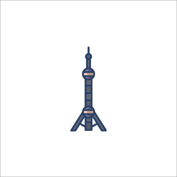 The shanghai tower icon illustration vector