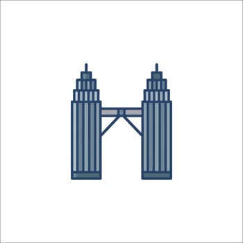 The tower of babel icon illustration vector