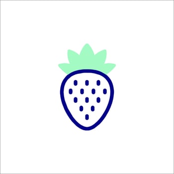 A strawberry icon on a white background vector