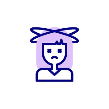 A man with a hat on his head and a cross on his forehead vector