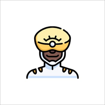 A cartoon character in a hat vector