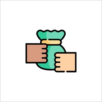 Money bag icon illustration vector