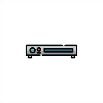 A flat icon of a game console vector