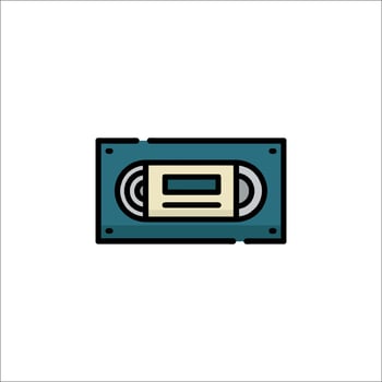 An icon of a cassette player on a white background vector