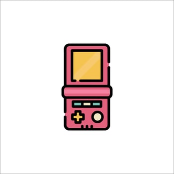 A pink game boy icon on a white background vector