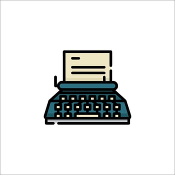 A typewriter icon on a white background vector