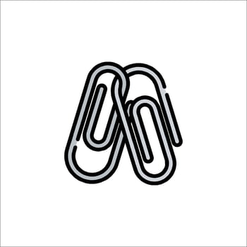 Paper clip icon illustration vector