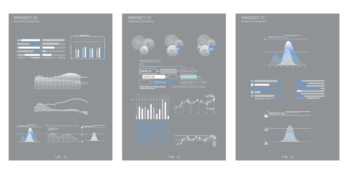 Color abstract elements commercial charts. Abstract illustration. vector