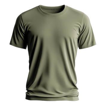 A Men's T-Shirt In Olive Green, Highlighting Its Simple Style And Comfortable Fit, Perfect For Everyday Wear. png