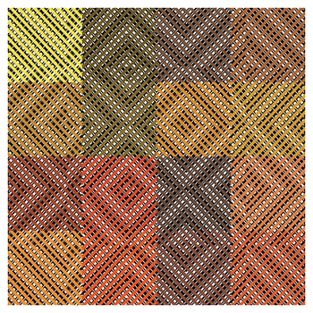 Black and red geometric pattern with alternating stripes and checkered diamonds. vector