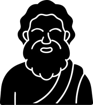 Ancient Philosopher Illustration Greek Wisdom Classic Design vector