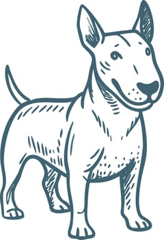 Charming Bull Terrier Illustration for Design and Decor Projects vector
