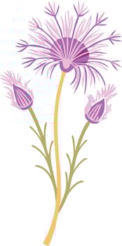 Elegant Purple Thistle Floral Illustration for Design Projects vector