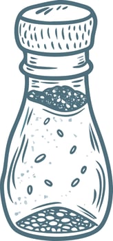 Hand Drawn Pepper Shaker Illustration for Kitchen Design vector
