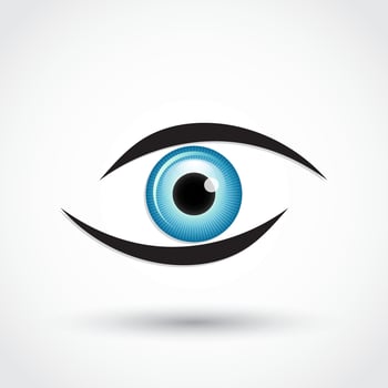 blue eye icon vector