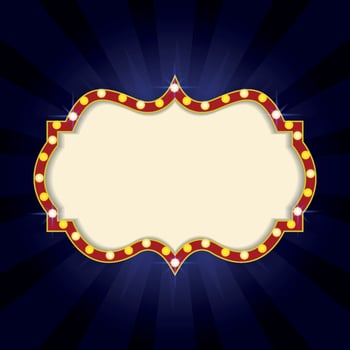 Sparking vintage cinema background vector