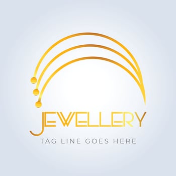 Golden ring, jewellery logo, jewellery shop logo, golden color, unique shape, sparkle diamond, unique logo, creative logo,silver background vector