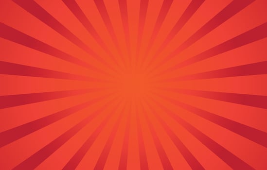 red rays comic background design template vector