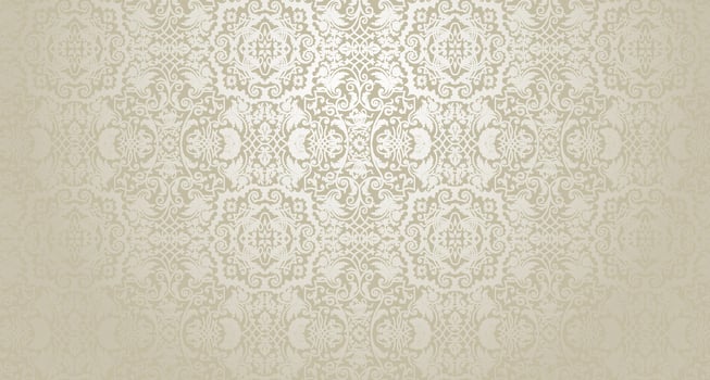 Vintage damask pattern in elegant beige tones. Decorative floral ornaments perfect for wallpaper, invitations, and luxury designs. Includes a working seamless pattern in the swatches panel vector