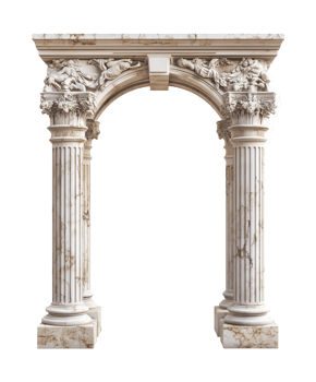 Greek Column Arch Isolated on Transparent Background png