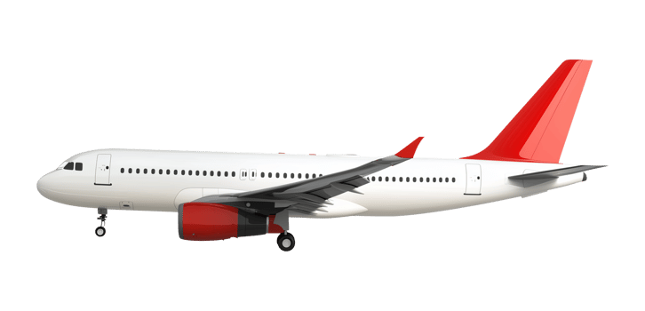Airplane Side View Isolated on Transparent Background png