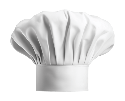 Toque Chef Hat Isolated on Transparent Background png