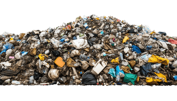 Garbage Trash Landscape Isolated on Transparent Background png