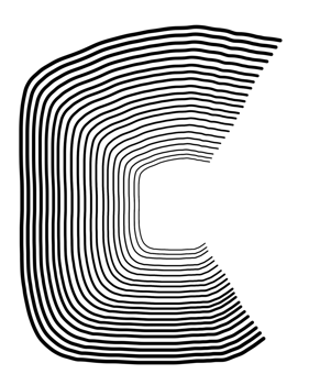 A black and white image of a curved line png