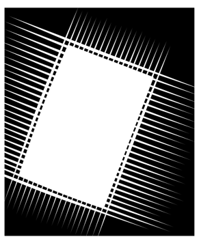 A black and white image of a square frame with lines png