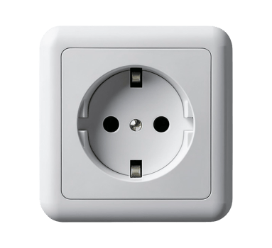 An electrical socket with two holes on a transparent background png