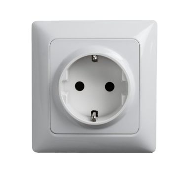 A white electrical outlet with two holes isolated on transparent background png