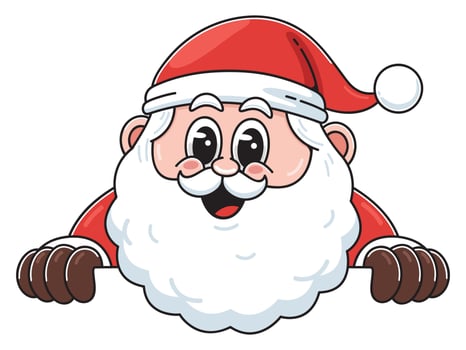 Cheerful Santa Claus Cartoon Illustration vector