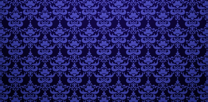 decorative floral seamless damask wallpaper pattern dark blue background for knitted fabric texture, fabric printing textile, birthday invitations cover, wrapping paper, covering book element template vector