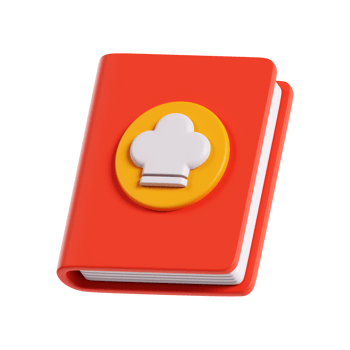 Recipe Book 3D Illustration png