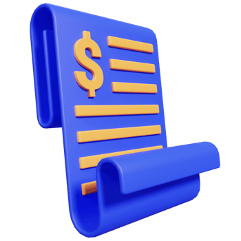 Invoice 3D Illustration png