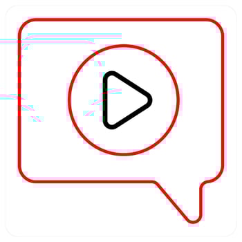 Chat and live stream icon concept vector